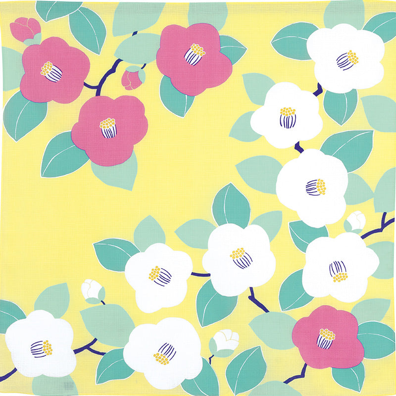 70cm Hime Musubi Furoshiki | Tsubaki (Light Yellow)