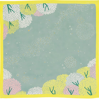 70cm Hime Musubi Furoshiki | Star Forest (yellow)