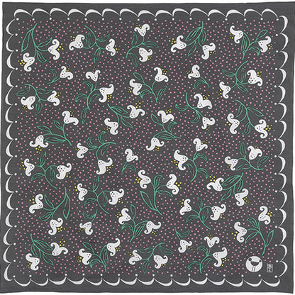 90cm Yumeji Takehisa Furoshiki | Yuri (Navy or grey)