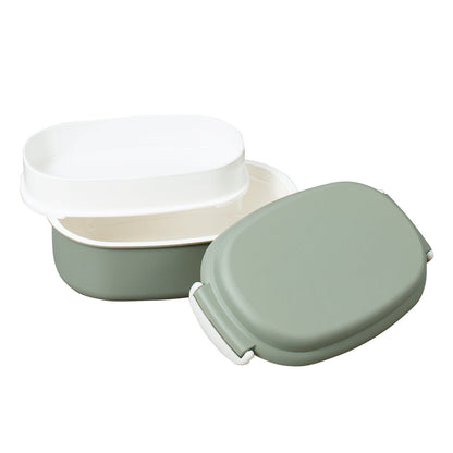 Easy Clean Oval Bento | Two tiers, 730ml