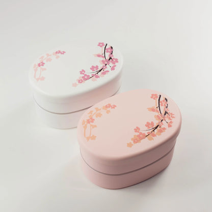 Sakura Oval Bento | Two-tiers, Mini