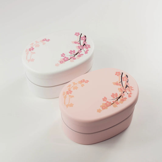 Sakura Oval Bento | Two-tiers, Mini