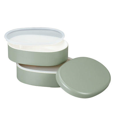 Easy Clean Oval Bento | Two tiers, Mini