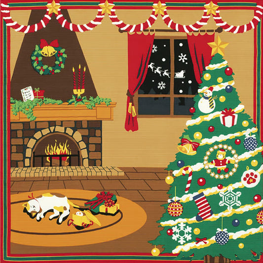 50cm Furoshiki | Mikeneko Christmas