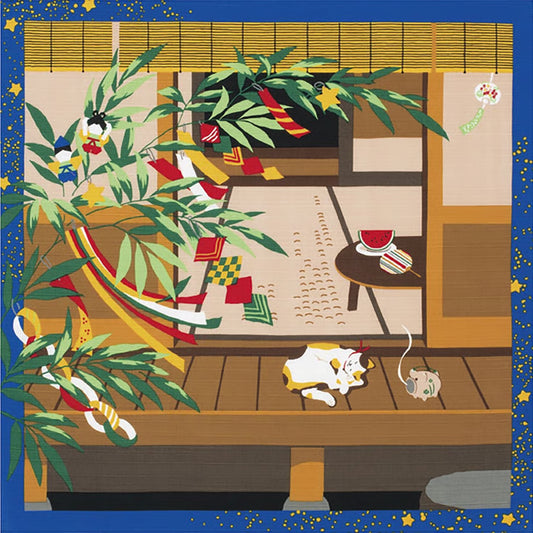 50cm Furoshiki | Mikeneko Tanabata