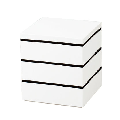 3-tier Microwave Safe Picnic Bento | White