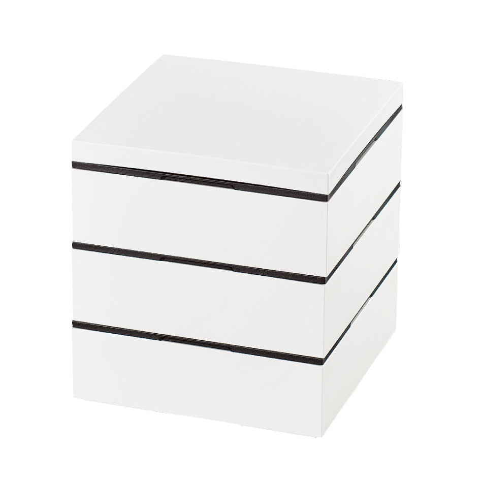 3-tier Microwave Safe Picnic Bento | White