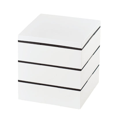 3-tier Microwave Safe Picnic Bento | White