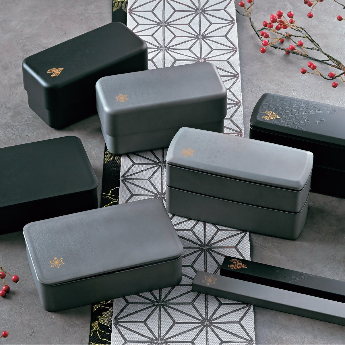 Gintogi Asanoha Bento | Two Tiers, 1,000ml