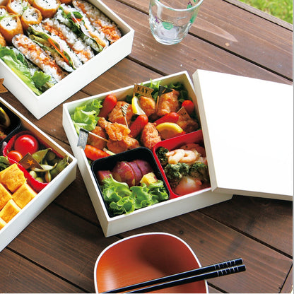 3-tier Microwave Safe Picnic Bento | White