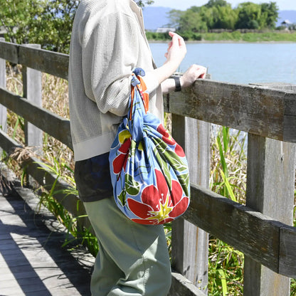 97cm Furoshiki | Pot Pourri (blue)