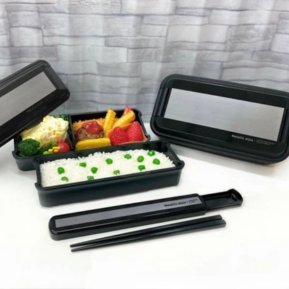 Shikiri Bento | Metallic Style, Two Tiers, 850ml