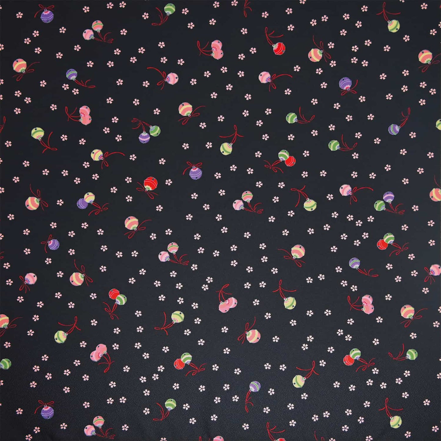 70cm Furoshiki | Suzu To Sakura (black)
