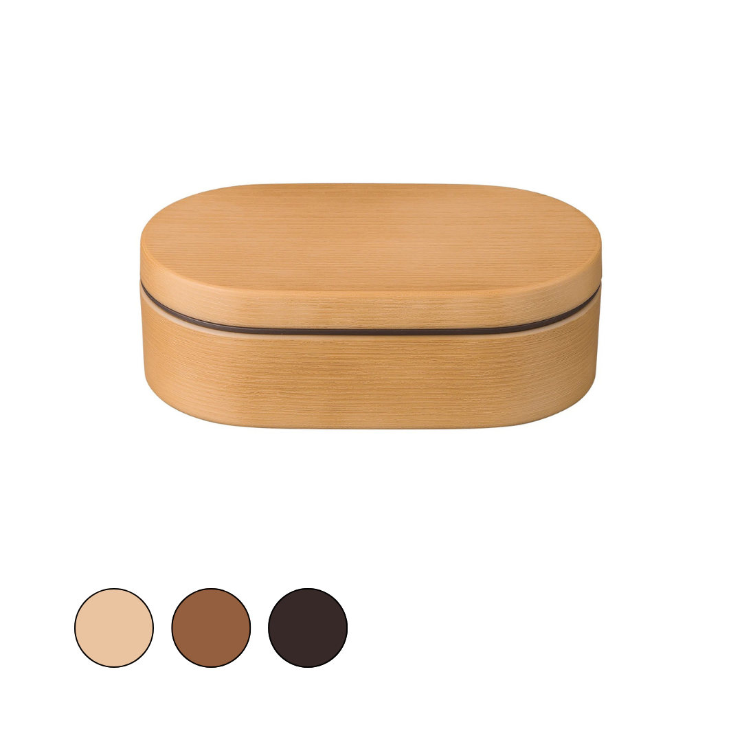 Woody+ Bento | Mokume, Oval, 800 ml