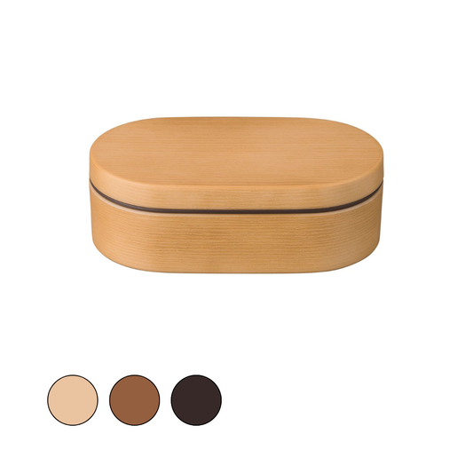 Woody+ Bento | Mokume, Oval, 800 ml