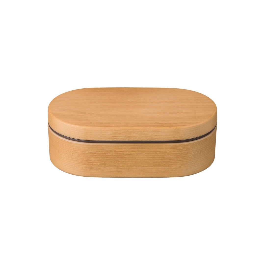 Woody+ Bento | Mokume, Oval, 600 ml