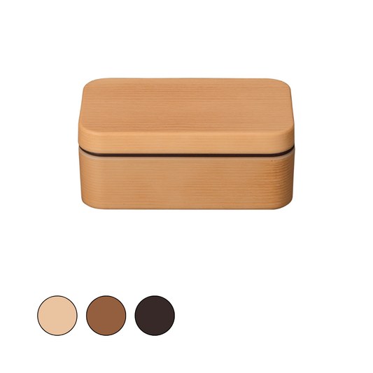 Woody+ Bento | Mokume, Rectangle, 600 ml