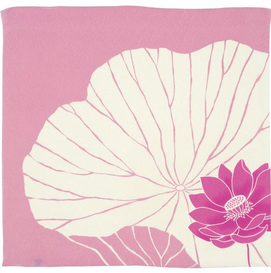70cm Koetsu Chirimen Furoshiki | Lotus Pink