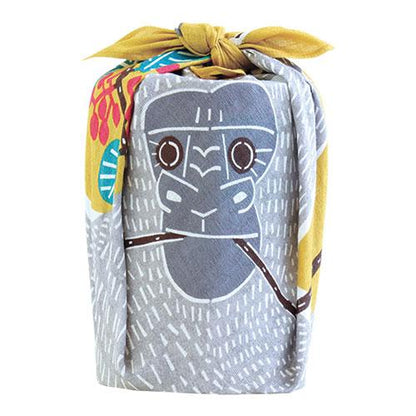 50cm Kata Kata Musubi Furoshiki | Gorilla (yellow)