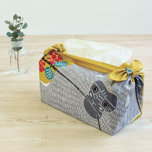 50cm Kata Kata Musubi Furoshiki | Gorilla (yellow)