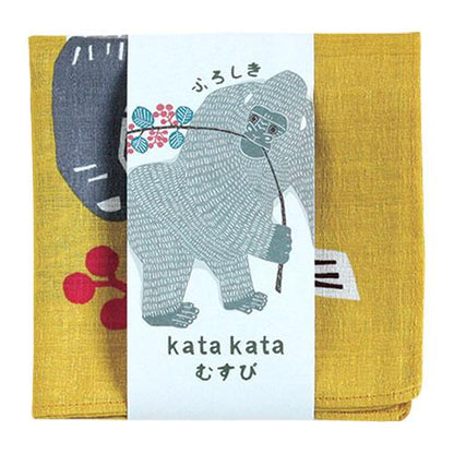 50cm Kata Kata Musubi Furoshiki | Gorilla (yellow)