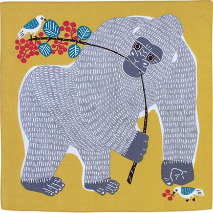50cm Kata Kata Musubi Furoshiki | Gorilla (yellow)