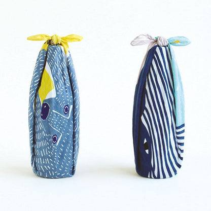 50cm Kata Kata Musubi Furoshiki | Nagasu Kujira (blue)