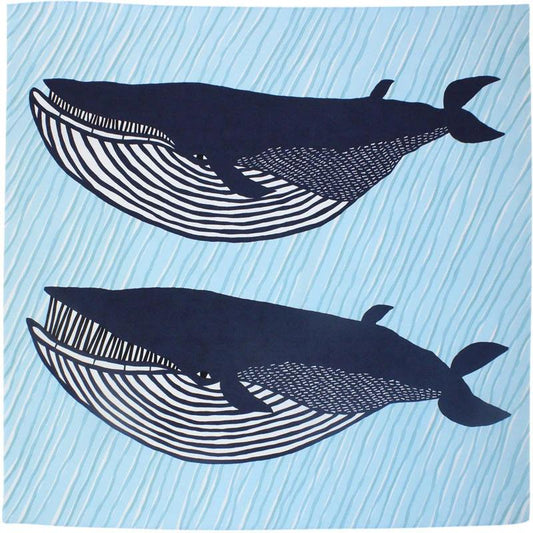 104cm Kata Kata Musubi Furoshikii | Whale Blue
