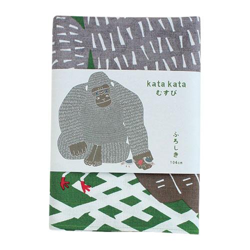 104cm Kata Kata Musubi Furoshiki | Gorilla Green