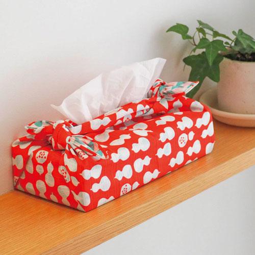 48cm Double Sided Furoshiki | Gourd Scales Blue & Vermillion