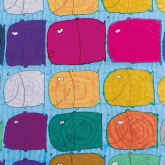 50cm Art Brut Furoshiki | Colorful Fish