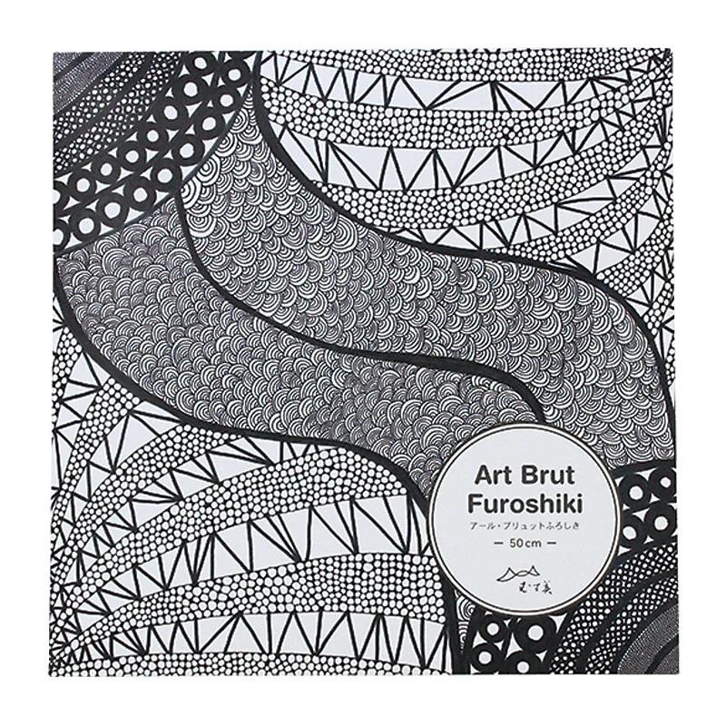 50cm Art Brut Furoshiki | Wind Charcoal