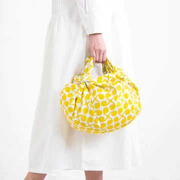 104cm Isa Monyo Reversible Furoshiki | Hoga Yellow & Green