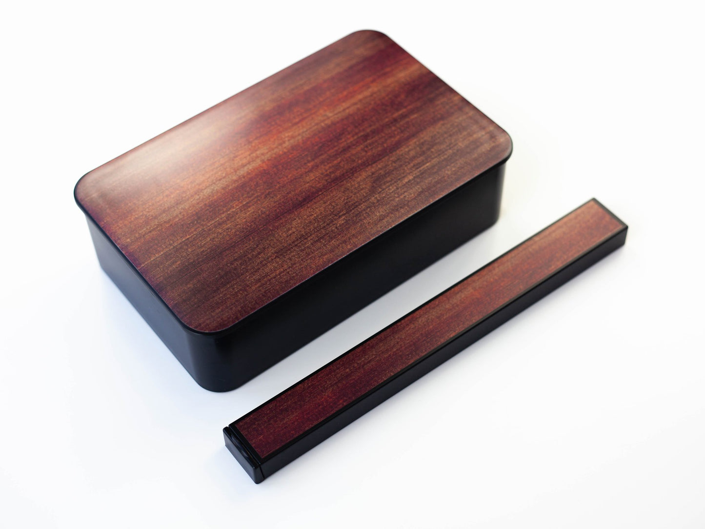 Woodgrain One Tier Bento Box 800mL | Rosewood