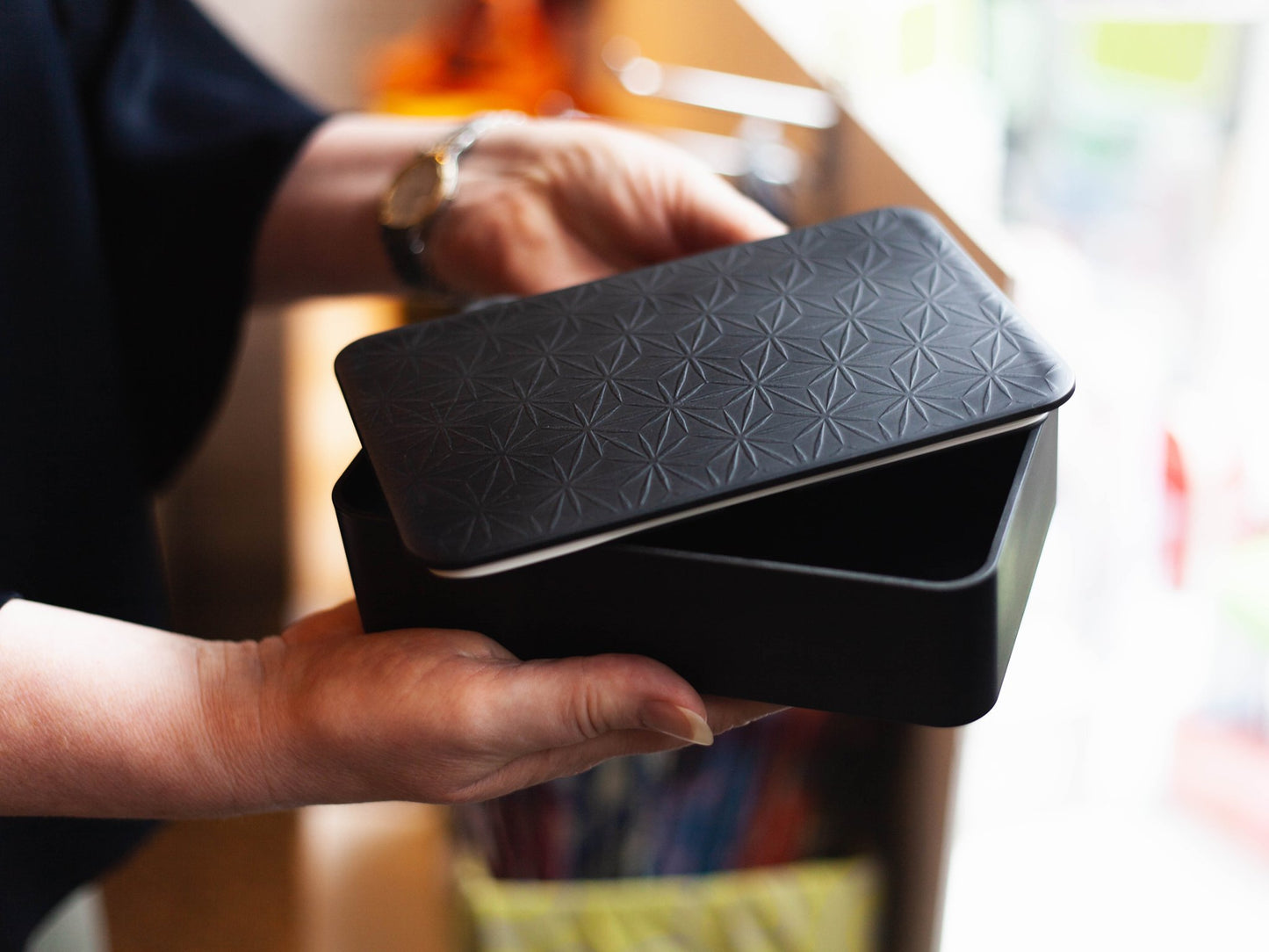 KOKUTAN One Tier Bento Box | Asanoha