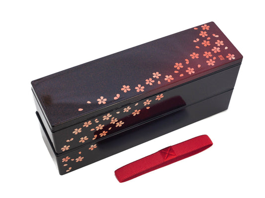 Sakura Two Tier Slim Bento Box 840mL