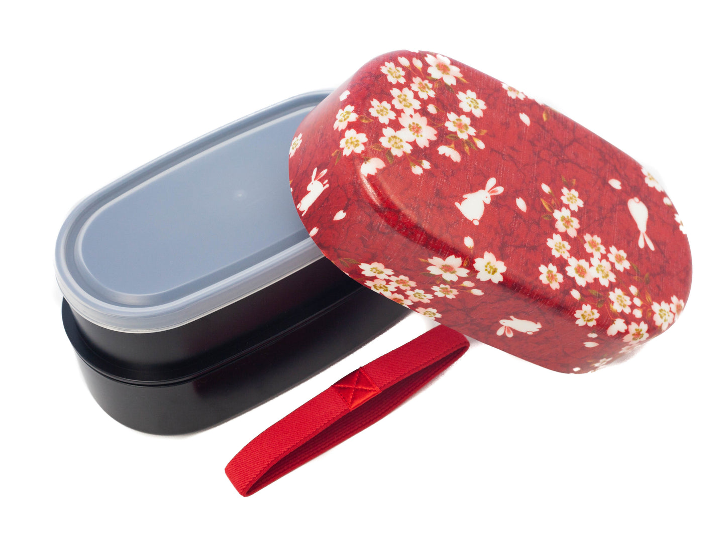 Sakura Rabbit Oval Bento Box 830mL | Red