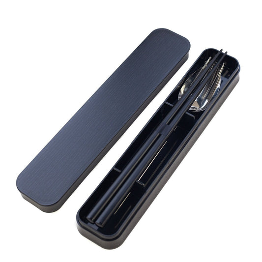 Woodgrain Cutlery Set | Black