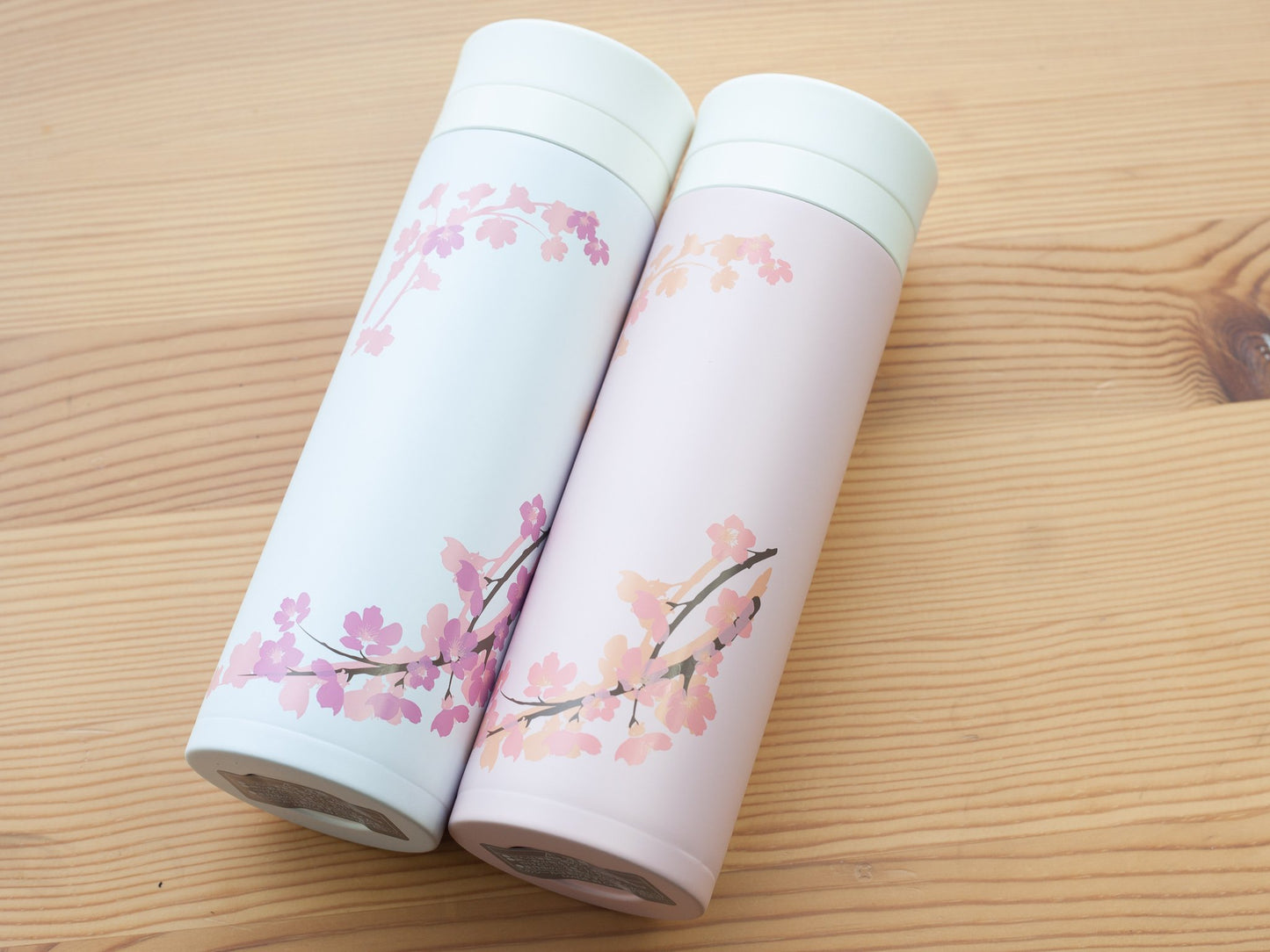 Sakura Stainless Steel Bottle | White