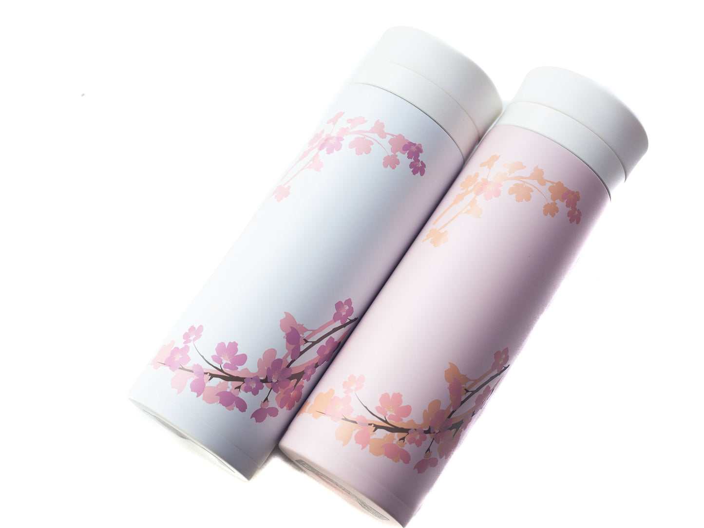 Sakura Stainless Steel Bottle | White
