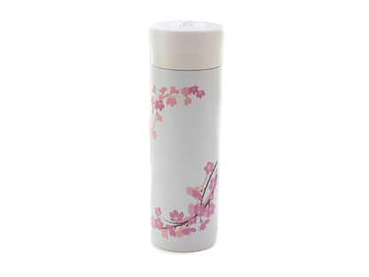 Sakura Stainless Steel Bottle | White
