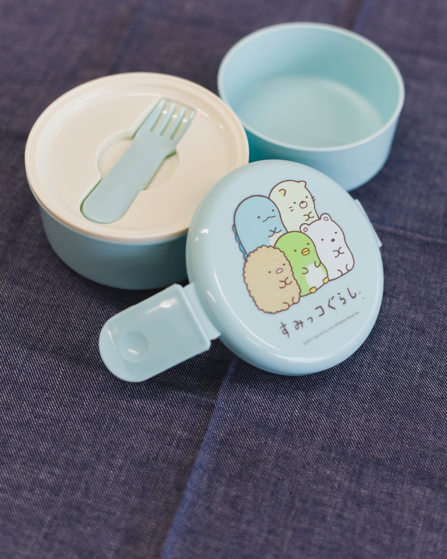 Sumikko Gurashi Round Bento | Blue, 2 tiers