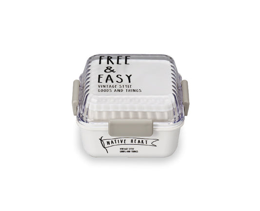 Free and Easy Square Bento | White