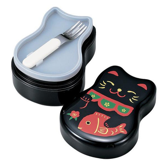Maruko Cat 2-stack Bento Box | Black