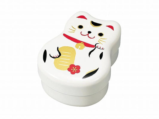 Maruko Cat 2-stack Bento Box | White