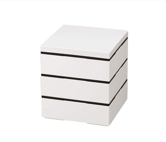 White Three Tier Picnic Bento Box 15cm