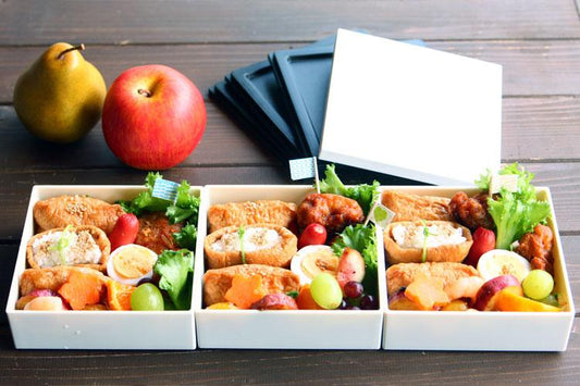 White Three Tier Picnic Bento Box 13.5cm