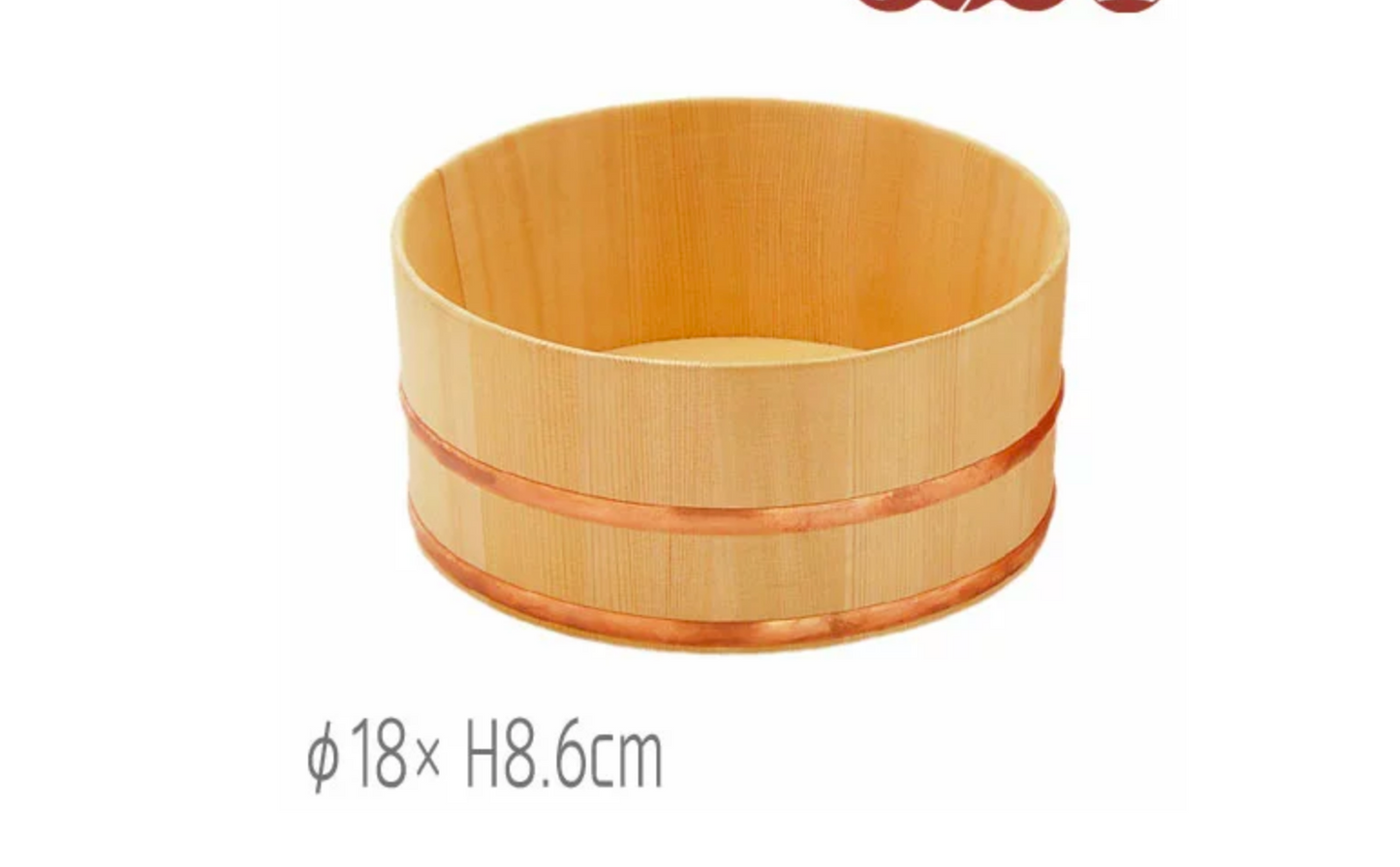 Hinoki Bath Bucket φ18xH8.6cm