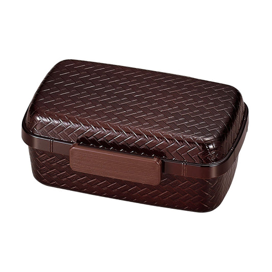 Ajiro Side Lock Bento | Dark Brown, 500mL