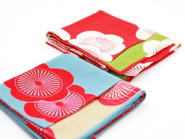 48cm Isa Monyo Reversible Furoshiki | Ume Red/Green